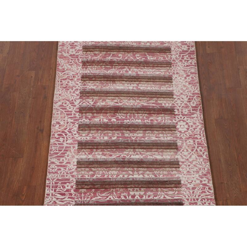 Abstract / Modern Accent Rug Handmade Oriental Wool Carpet - 2'8"x 4'8"