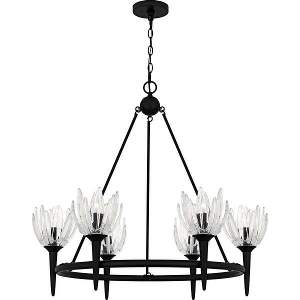 slide 2 of 9, Shea 6-Light Matte Black Chandelier