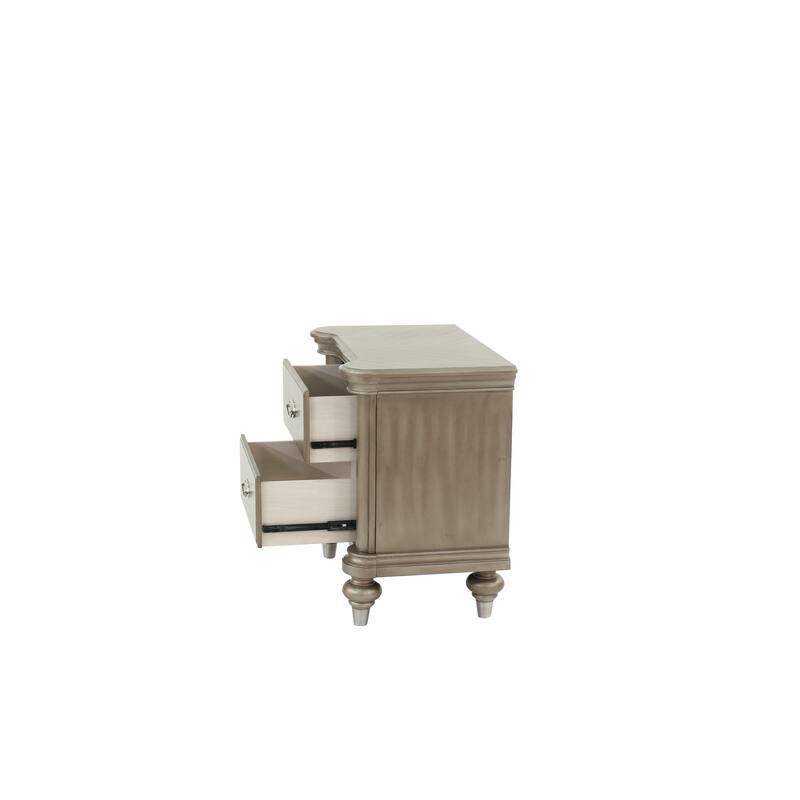 1pc Nightstand Storage Space Bedside Table