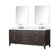 preview thumbnail 36 of 38, Lexora Laurel Bath Vanity, Carrara Marble Top, Faucet Set, and Mirror