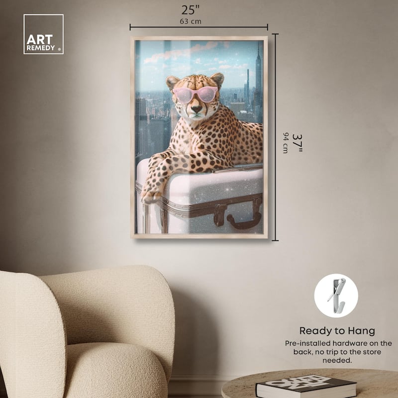 Cheetah Luggage NYC Shadowbox by Art Remedy