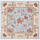 SAFAVIEH Handmade Chelsea Ashlyn French Country Floral Wool Rug - 6' Square - Light Blue