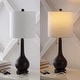 preview thumbnail 16 of 28, Grant 24" Modern Classic Gourd Iron LED Table Lamp with Pull-Chain with Dual USB Charging Port, by JONATHAN Y (Set of 2)