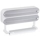preview thumbnail 2 of 5, 3 In 1 Plastic Wrap Dispenser With Cutter And Magnetic Bottom Gray