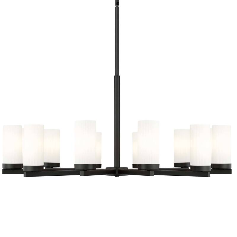 Z-Lite 3044-12 Danica 12 Light 39" Wide Candle Style Chandelier - Matte Black