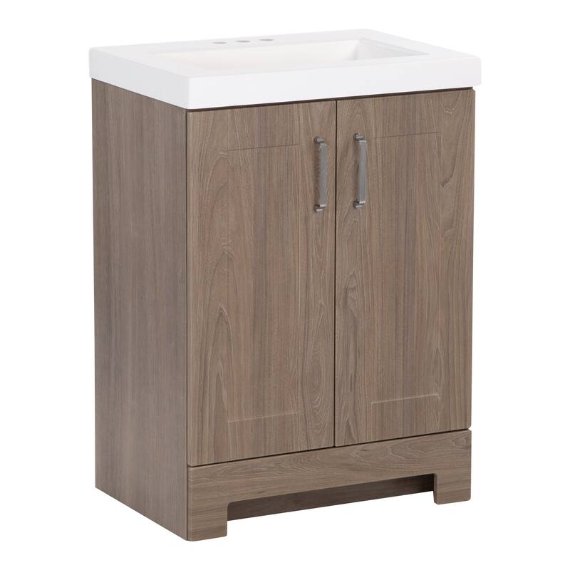 Callen 24" 2-Door Bathroom Vanity With White Sink Top