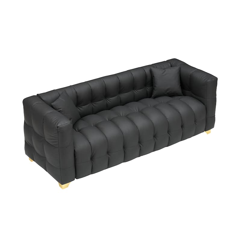 80" American Body Structure Deep Seat Sofa Technology Cloth 3 Seater Couch with Waterproof, Stain-proof and Anti-cat Paw