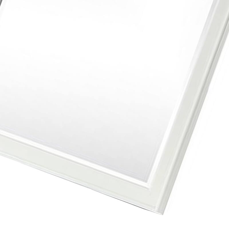 Kyna Dresser Mirror, Beveled Glass, Classic Antique White Solid Wood, 40x42