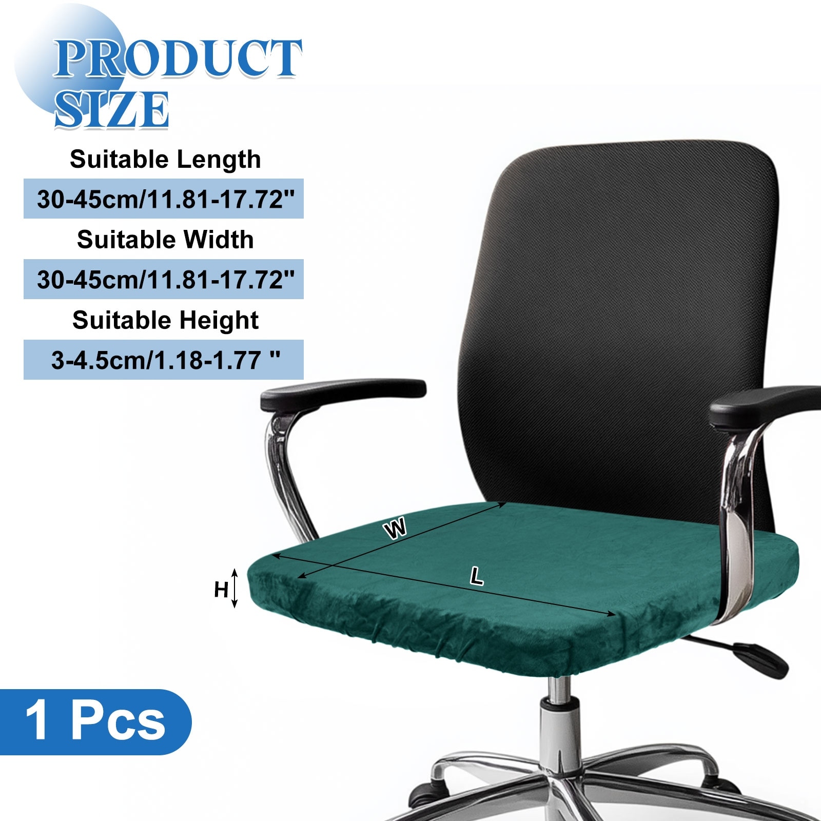 Office Chair Cover, Stretchable Soft Rotating Chair Slipcover Washable Desk Computer Seat Cover Protector for Office