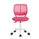 preview thumbnail 45 of 91, HomyLin Armless Swivel Kids Desk Chair with Mesh Padded Seating Pink