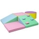 preview thumbnail 14 of 13, 5 Pack Foam Climbing Blocks,Soft Climbing Indoor Set,Climbing & Crawling & Sliding Activity Play Set Pink