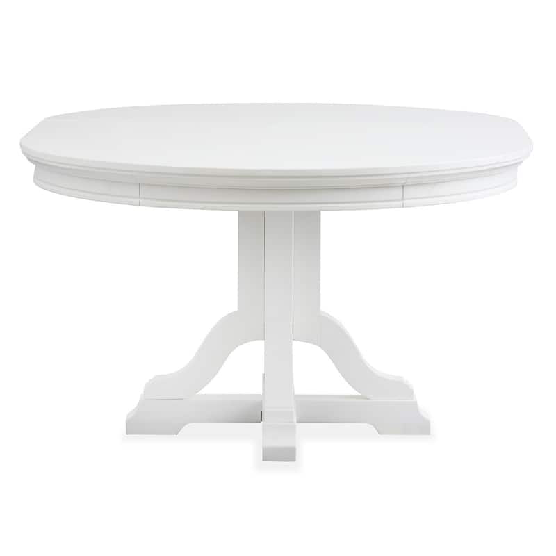 Magnussen Home Charleston White Dove Extendable 48" Round Dining Table - 48''W x 48''D x 30''H