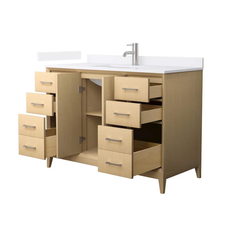 Wyndham Collection WCH7575-48S-QTZ-UNSMXX Janna 48" Free Standing