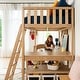 preview thumbnail 16 of 16, Scandinavian Twin Loft Bed with Wraparound Desk & Shelves