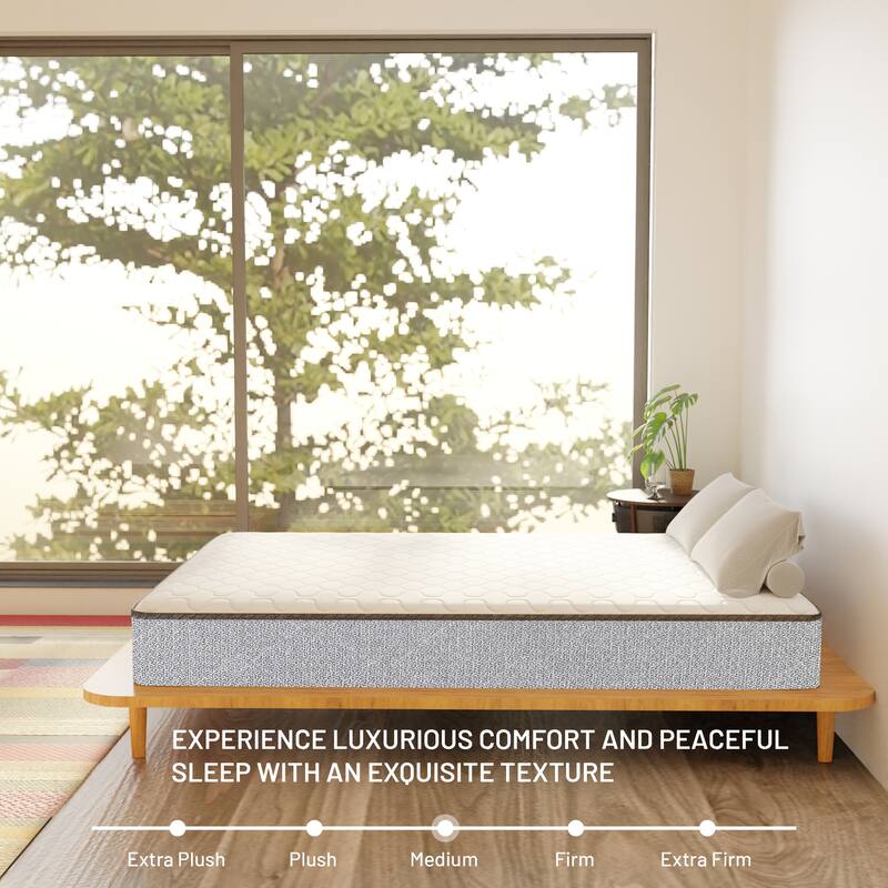 5-Inch Medium Firm High Density Foam Mattress, Comfortable Mattress for Cooler Sleep, Supportive & Pressure Relief, White