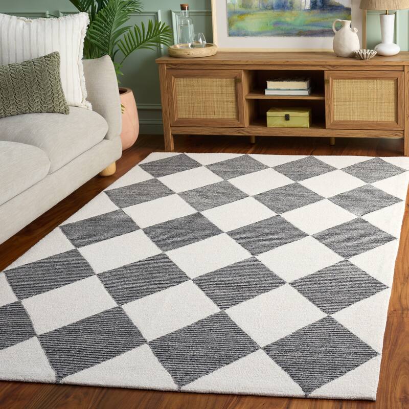 SAFAVIEH Handmade Ebony Krsta Contemporary Wool Rug