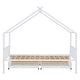 preview thumbnail 11 of 12, Metal Frame White House-shaped Bed Twin Size Platform Bed for Children Bed with 2 Drawers Storage Bed and Roof