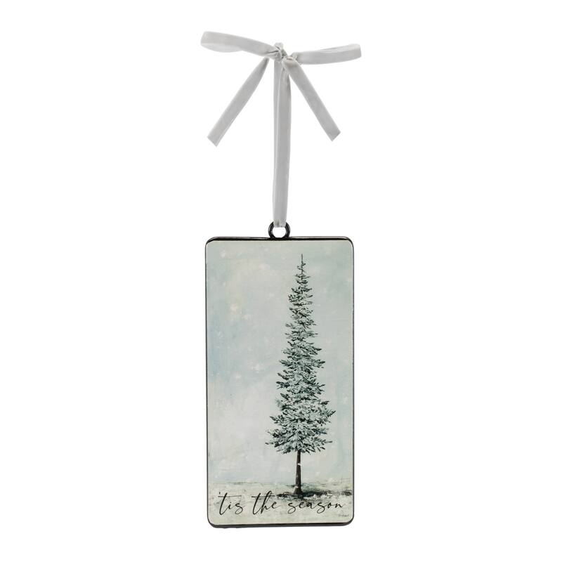 Tis the Season Pine Tree Ornament (Set of 12) - N/A