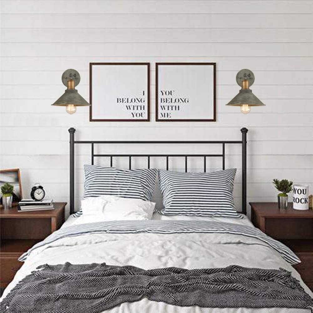 Shop Genoa Vintage Swing Arm Wall Sconces Hardwired Or Plug In Bedroom Bath Wall Lamps Set Of 2 Overstock 32043636