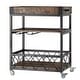 preview thumbnail 21 of 39, Myra Rustic Serving Cart with Wine Inserts and Removable Tray Top by iNSPIRE Q Classic