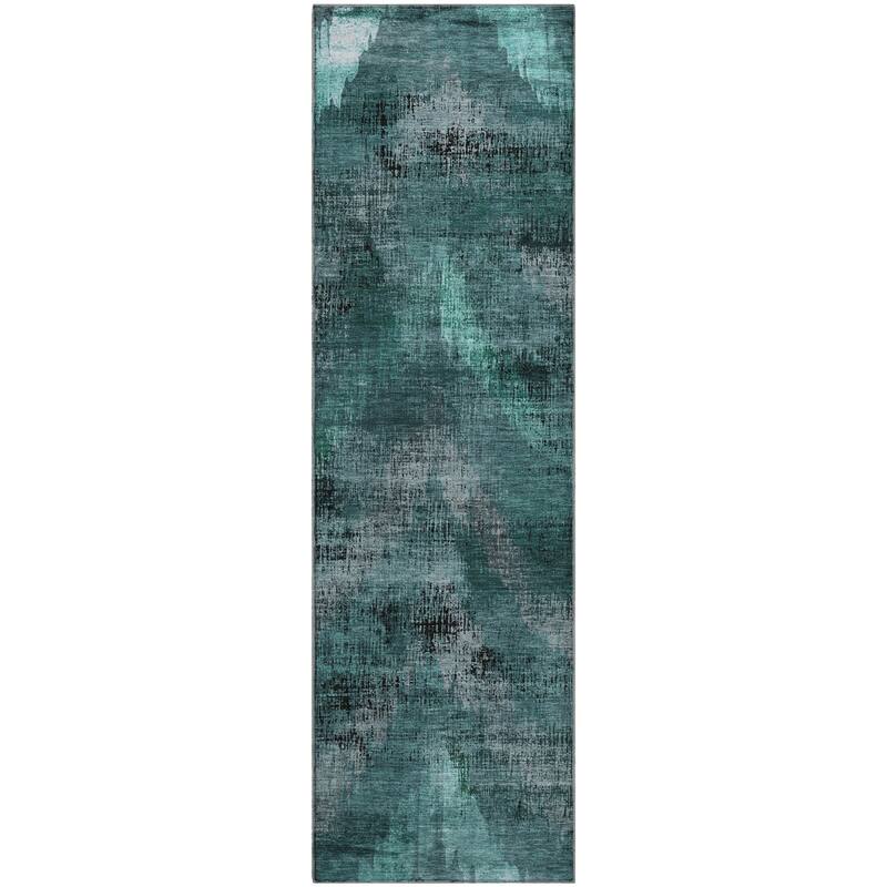Premium Washable Super Soft Brushstrokes Modern V Mayfield Rug