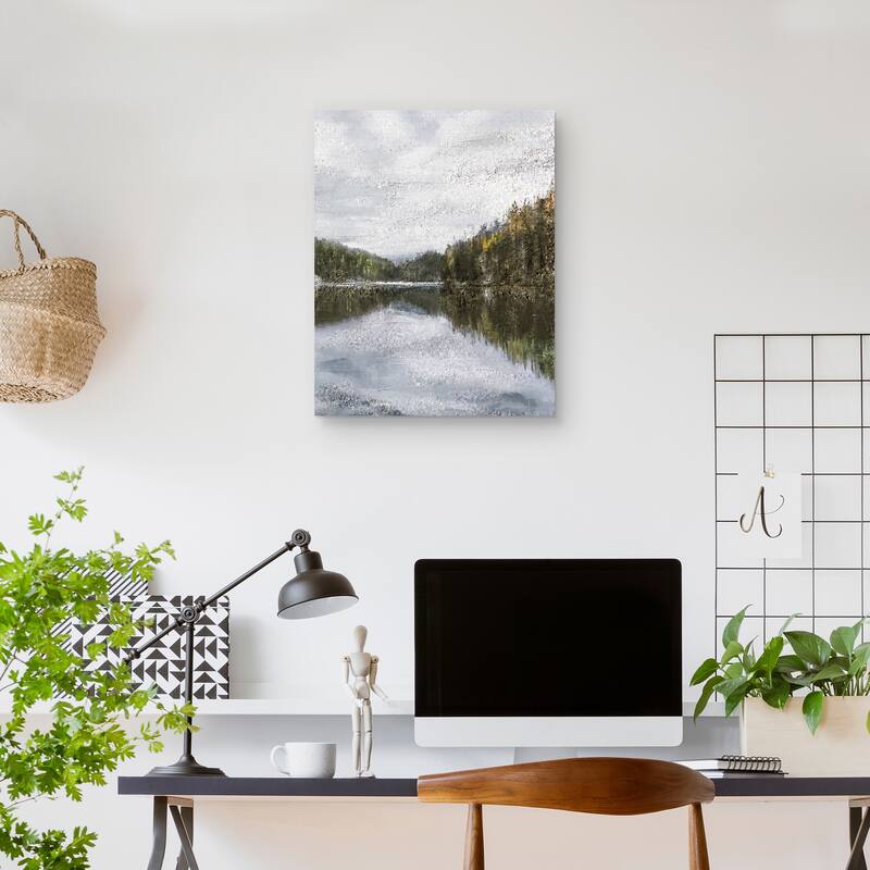 Silver Skies by Studio Arts Canvas Art Print
