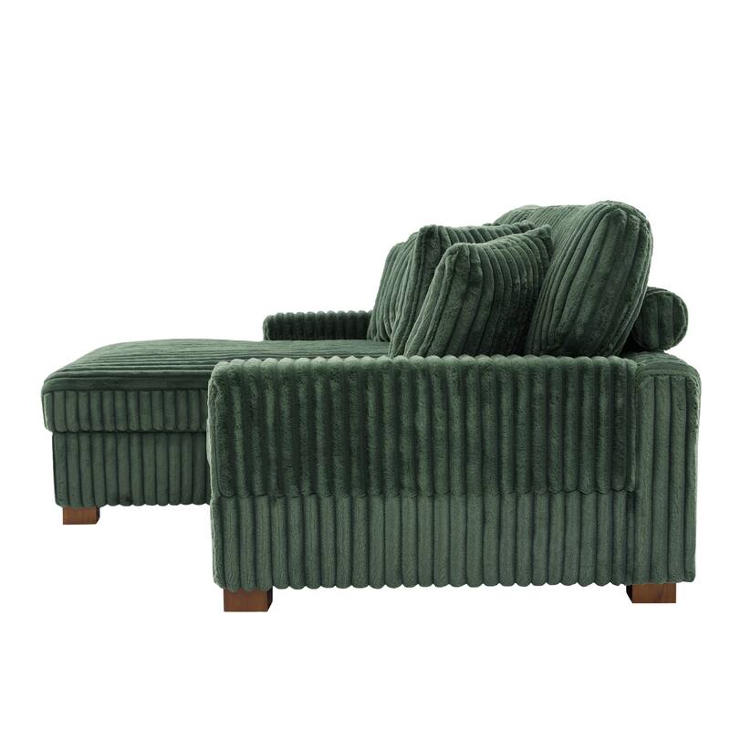 118.4"W Plush Modular Sectional Sofa with Pillows