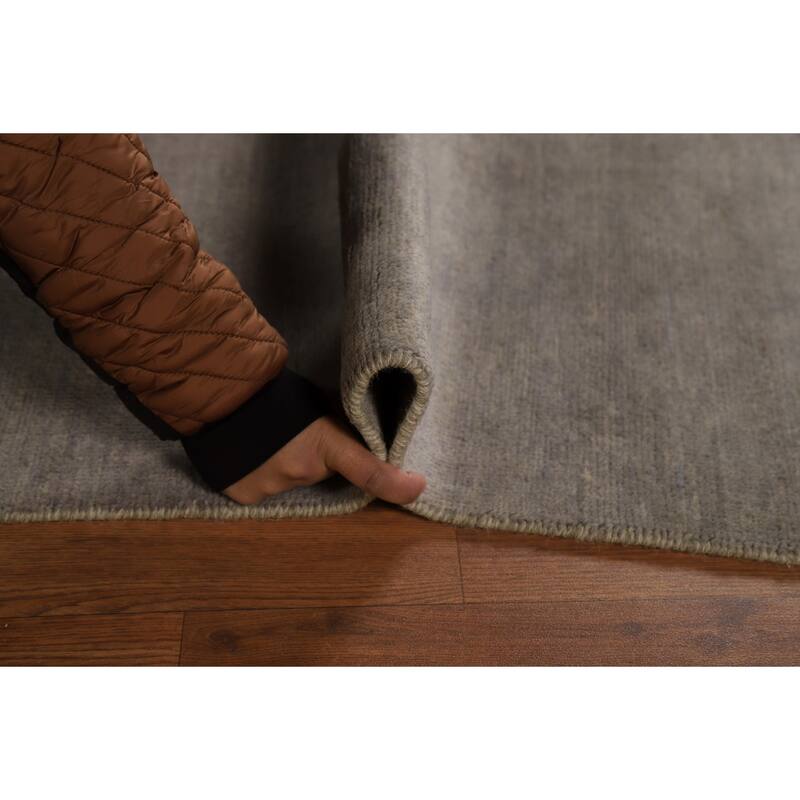 Modern Gabbeh Oriental Area Rug Handmade Grey Wool Carpet - 6'0" x 9'0"