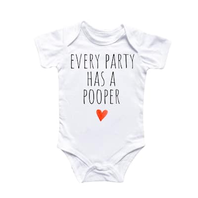 Party Pooper Poop - Baby Boy Girl Clothes Infant Bodysuit Funny Cute Newborn