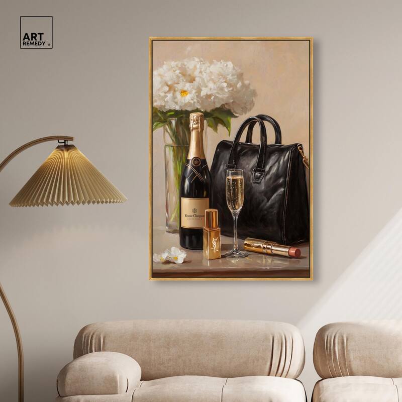 Cheers to Lovely Glam Canvas by Art Remedy