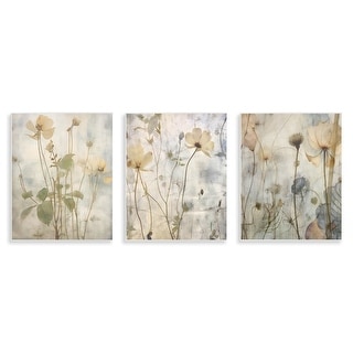 Stupell Soft Blooming Botanicals Wall Plaque Art Design By Lettered and ...