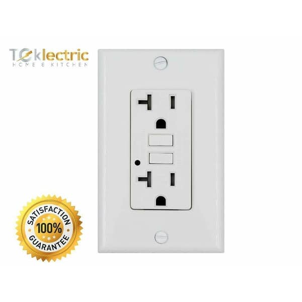 UL Listed and Comes with Wall plate and Screws. Brown 10 Pack ESD Tech 20 Amp GFCI Wall Outlet Receptacle 125 Volt Tamper Resistant Duplex with LED Indicator Light