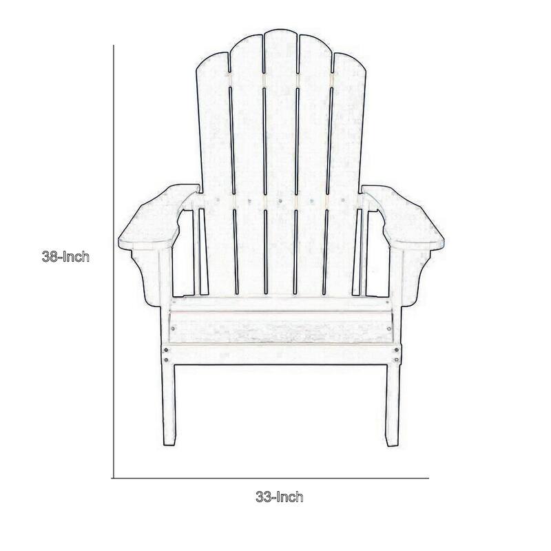West Outdoor Patio Adirondack Chair, 30 Inch, Wood Style Brown Finish