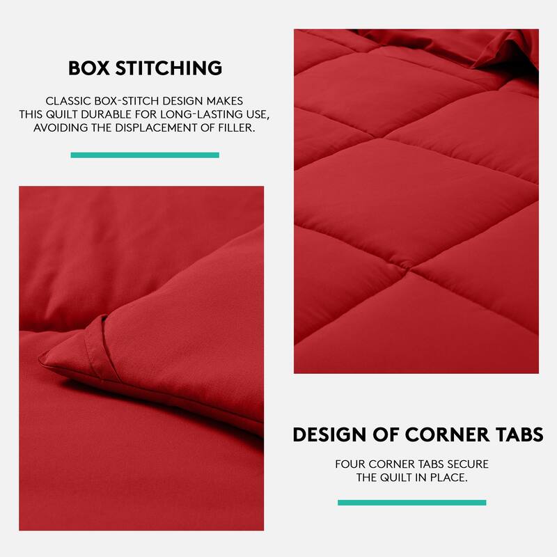 All Season Soft Comforter/Duvet Insert, Quilted and Peach-skin Processes, Machine Washable