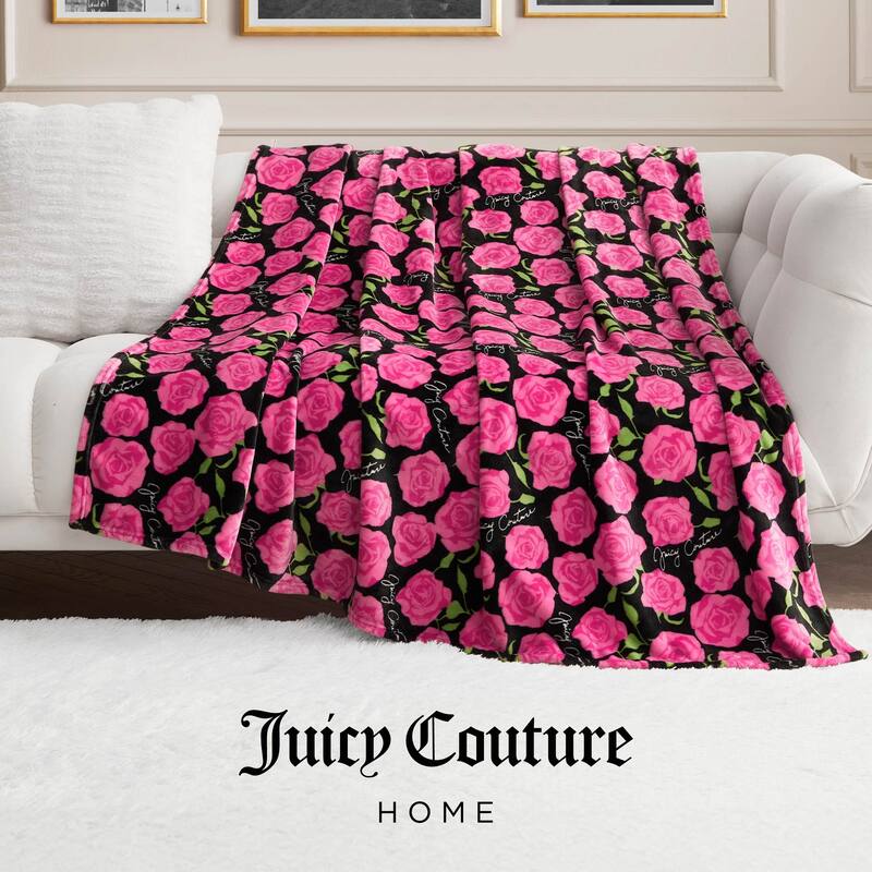 Juicy Couture 60"x70" Plush Throw Blankets