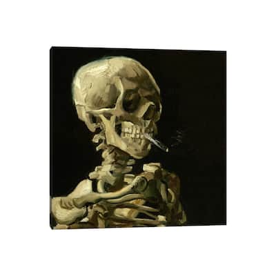 iCanvas "Head of a Skeleton With a Burning Cigarette" by Vincent van Gogh Canvas Print