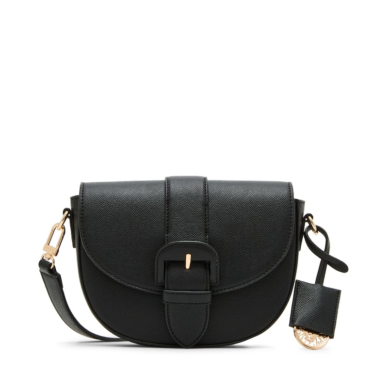 Anne Klein Small Saddle Crossbody Bag - Black