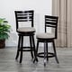 preview thumbnail 4 of 4, 24" Counter Height Slat Back Swivel Stool, 300Lbs Weight Capacity Home Office Chair Accent Chair For Living Room Bedroom