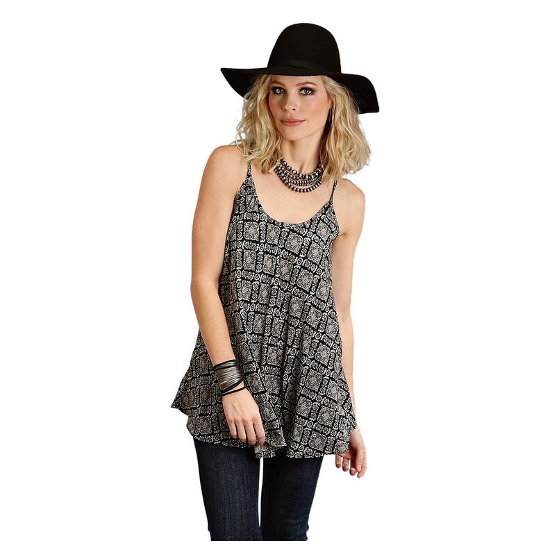 western lattice printed dress