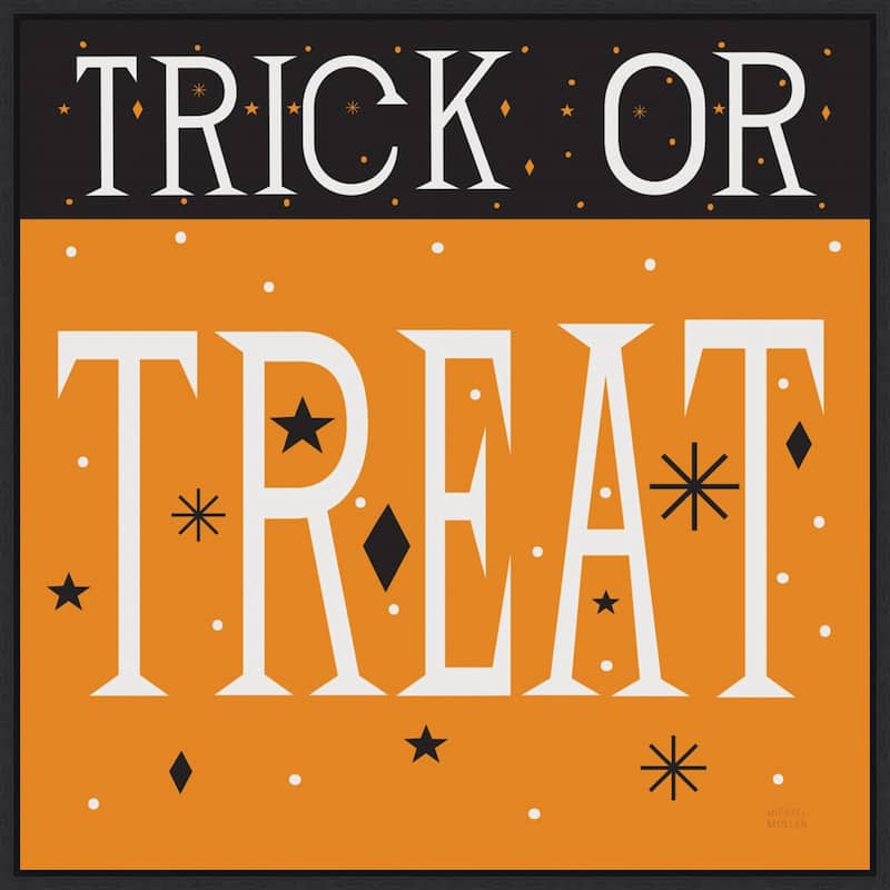 Amanti Art Festive Fright Trick or Treat III Framed Canvas Wall Art