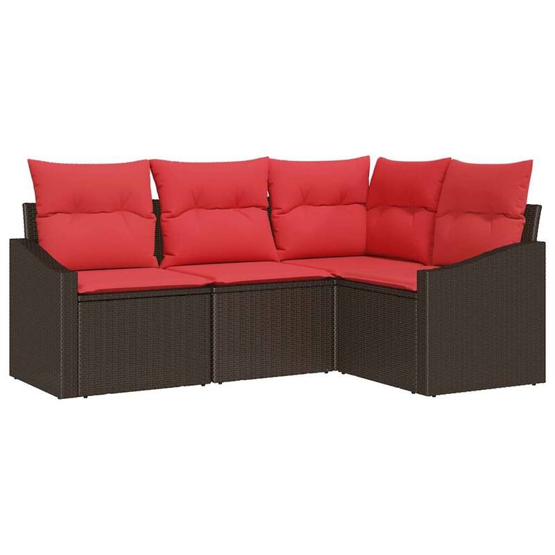 vidaXL 5 Piece Garden Sofa Set with Cushions - 70.3×48.6×27.2