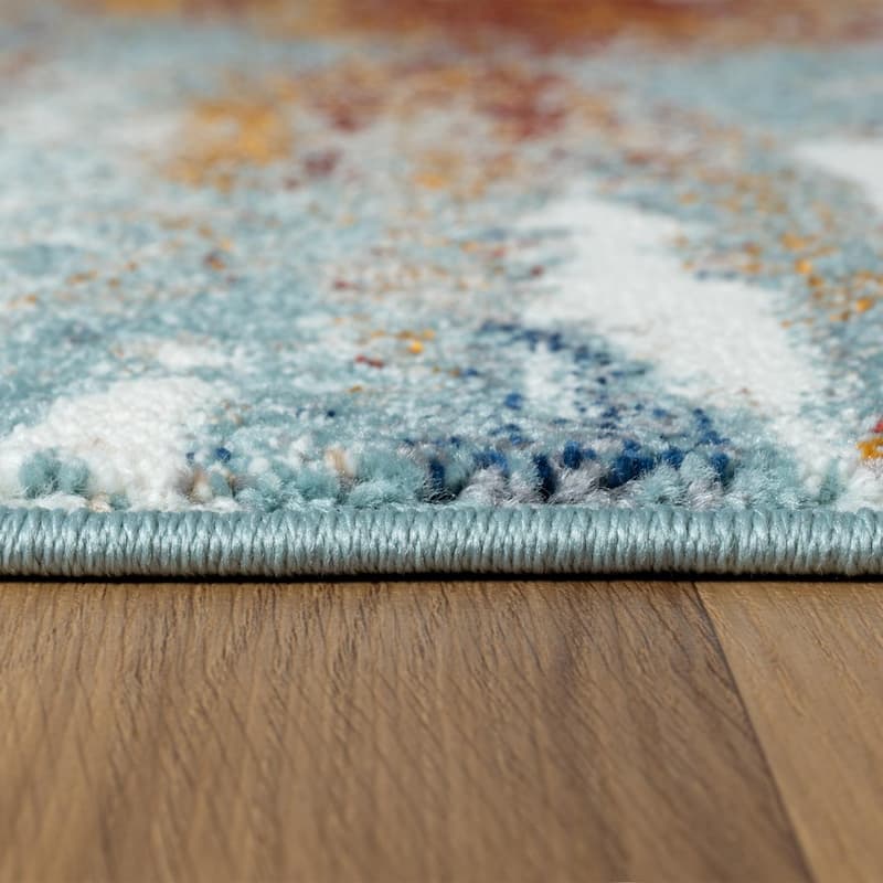 Luxe Weavers Beverly Collection Multicolor 8x10 Abstract Area Rug - 8' x 10'/Surplus