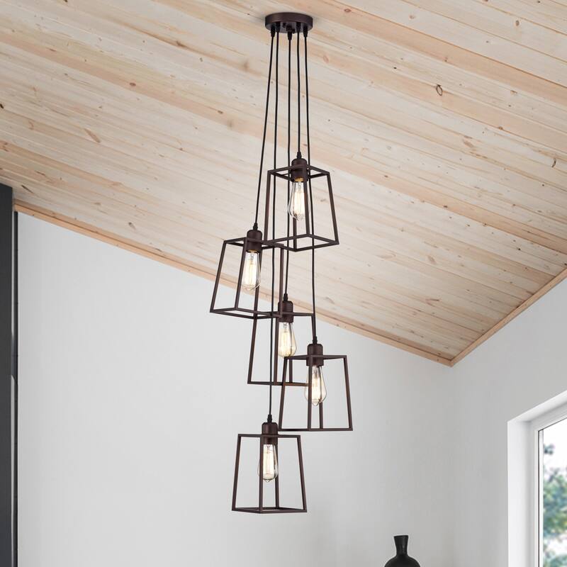 5-light Oil Rubbed Bronze Hanging Pendant