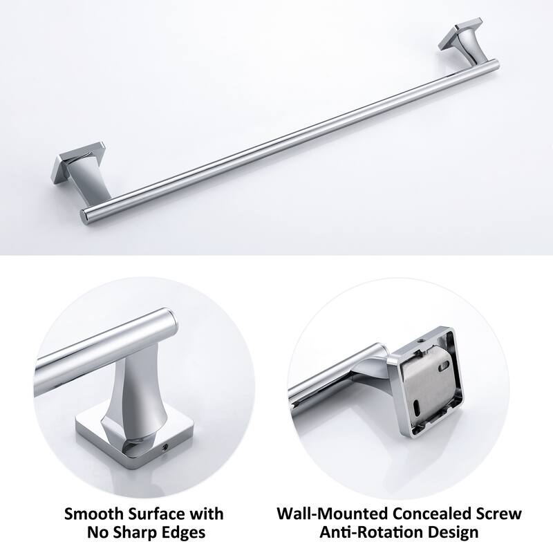 Wall-Mount 5 -Piece Bath Hardware Set Towel Bar Set Towel Holder Set