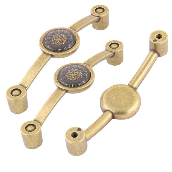 Hotel Kitchen Bedroom Metal Furniture Cupboard Drawer Cabinet Knobs Coffee Color 3 Pcs