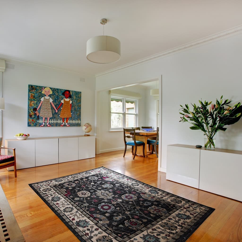 Glamour Collection Floral Area Rug