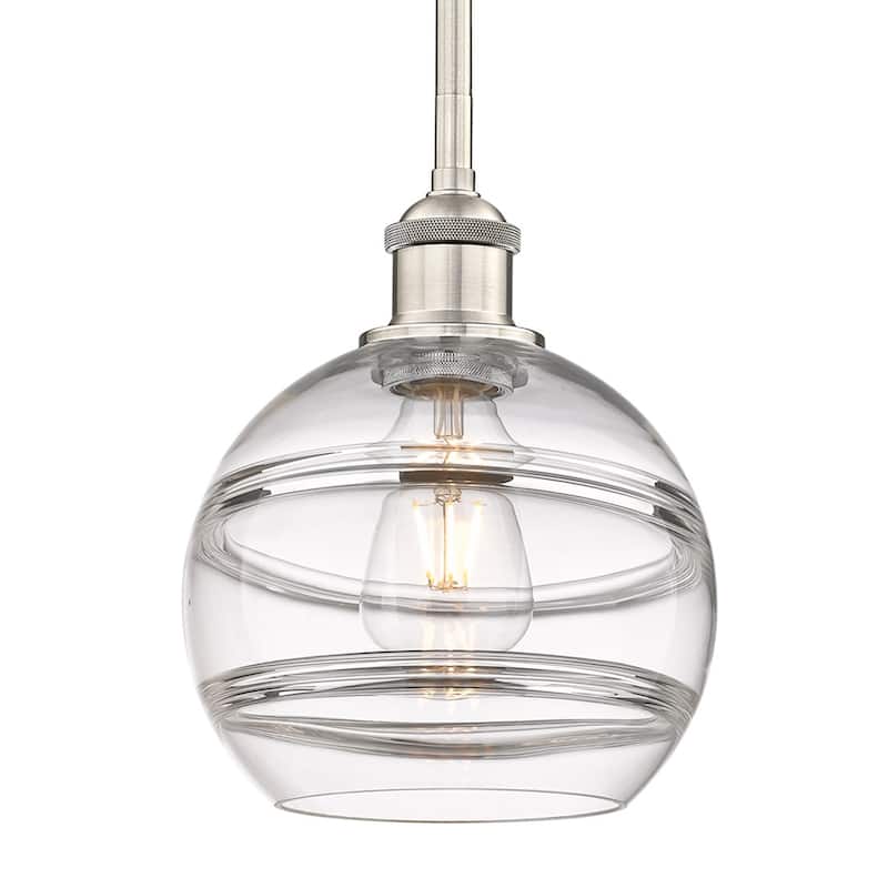 Innovations Lighting 616-1S 9 8 Rochester Pendant Rochester 8" Wide - Brushed Satin Nickel / Clear