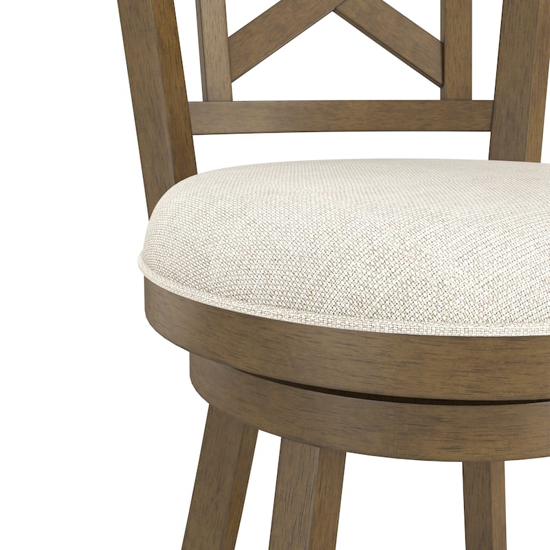 Hamlin Wood Swivel Stool, Brush Gray