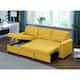 Copper Grove Perreux Linen Reversible Sleeper Sectional Sofa - Yellow