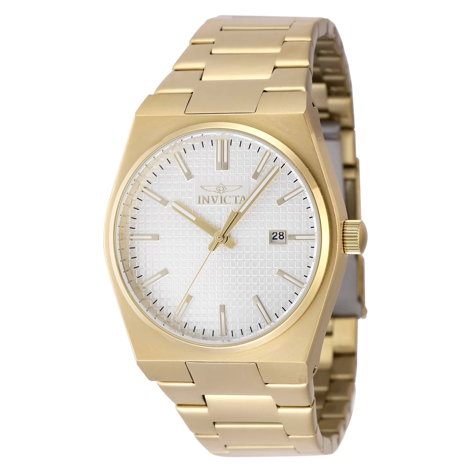 Invicta Men's 48400 Speedway Quartz 3 Hand Silver Dial Watch